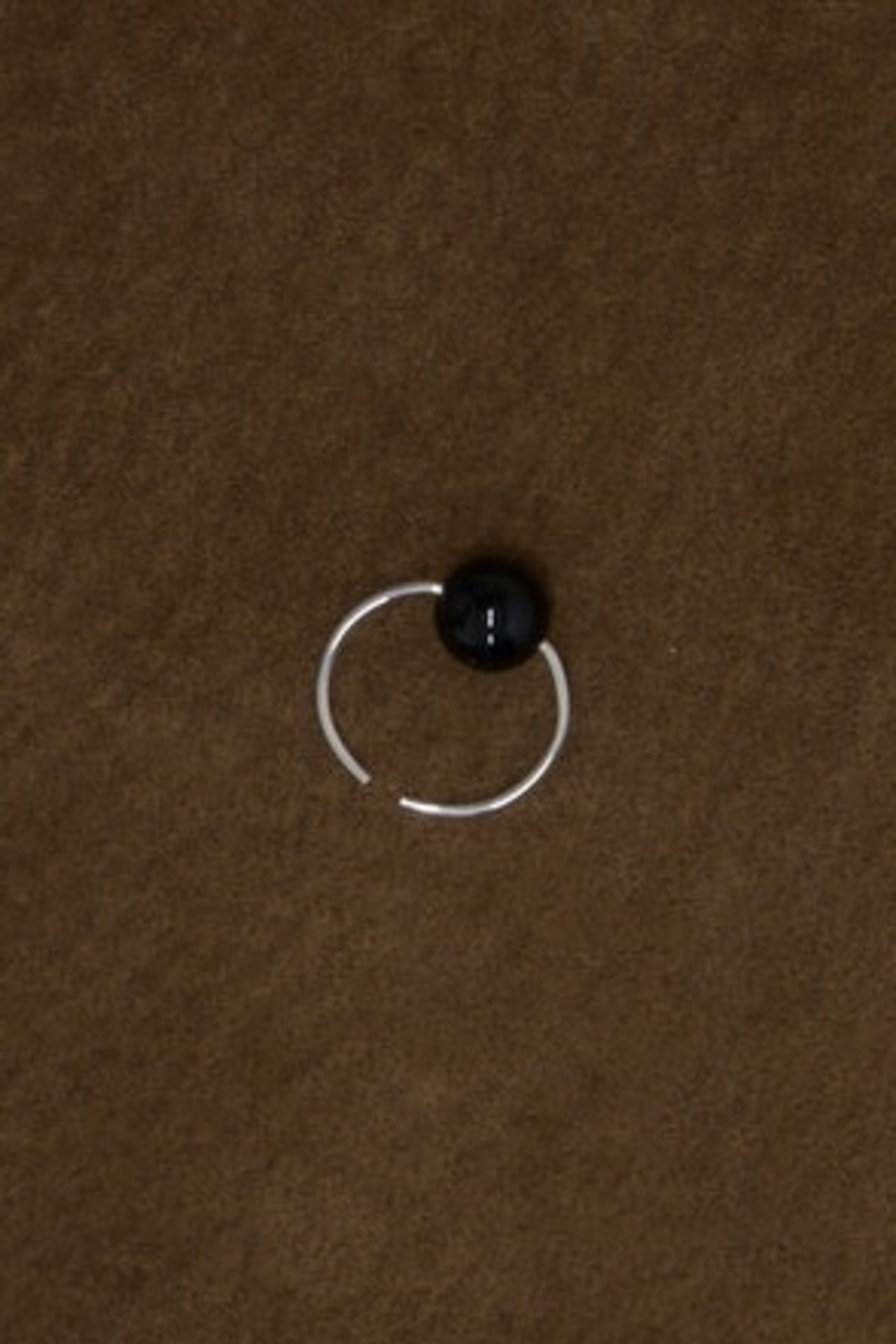 _Fot - stone ring _ ball onyx :silver|天然石オニキスリング/シルバー925/可動式ストーン/リング・イヤーカフ兼用/約12〜13号