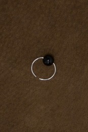 _Fot - stone ring _ ball onyx :silver|天然石オニキスリング/シルバー925/可動式ストーン/リング・イヤーカフ兼用/約12〜13号