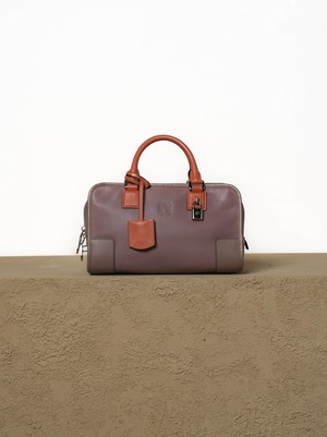 LOEWE ロエベ　アマソナ28 ピンク　シルバー金具　ハンドバッグ
