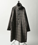 ATELANE tweed stainless steel collar coat (BEG) 25A-23030