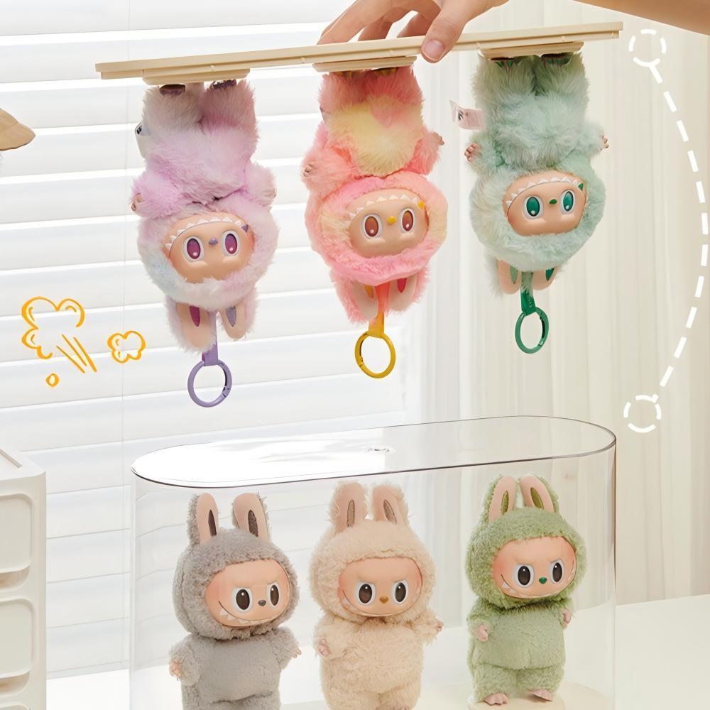 Labubu 1-3代用 クリアディスプレイケース ラブブぬいぐるみ 3体収納可