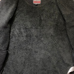 old black fleece hoodie “wolf”