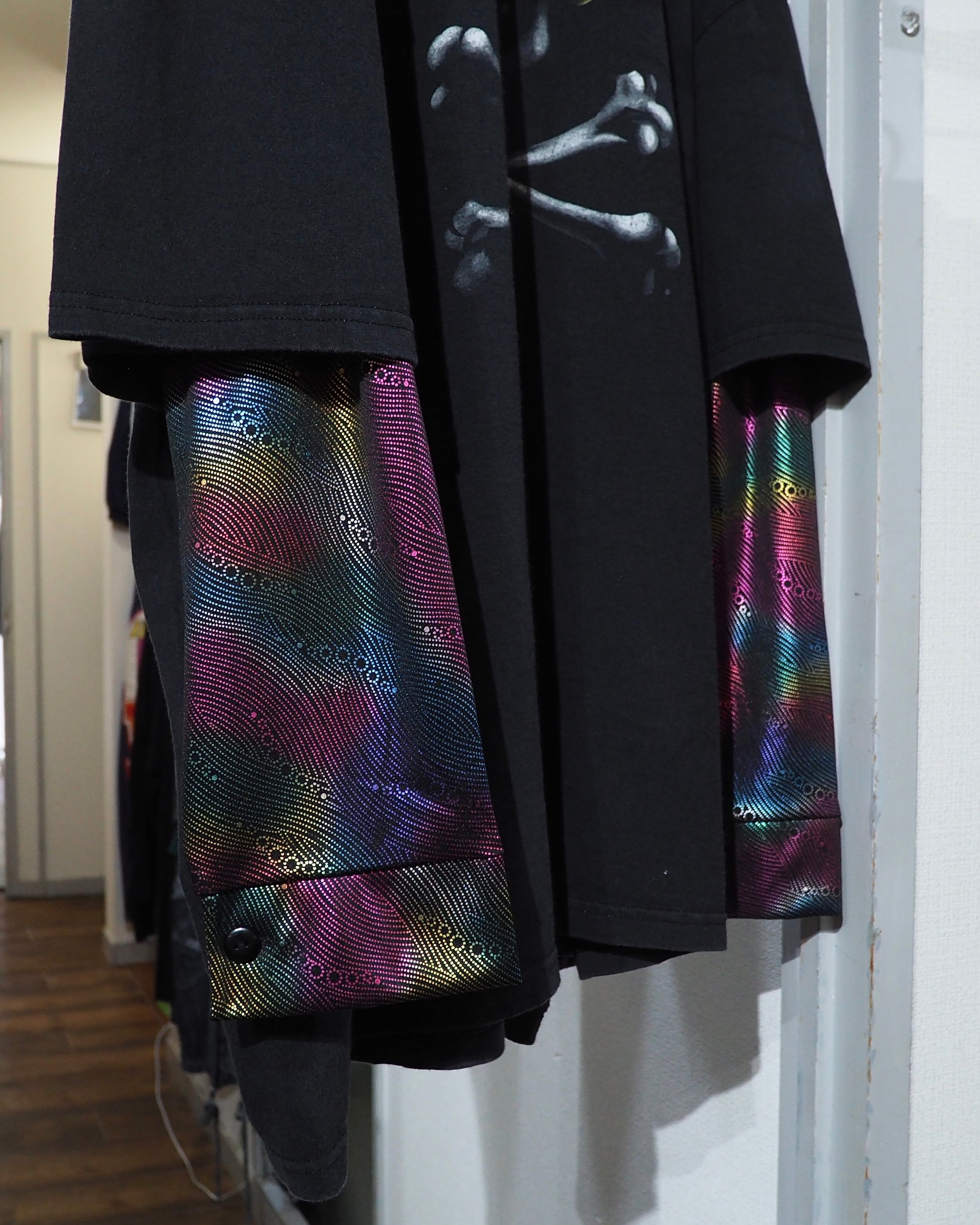 Bewitching Beautiful Purple Aurora pattern vintage Drape loose shirt