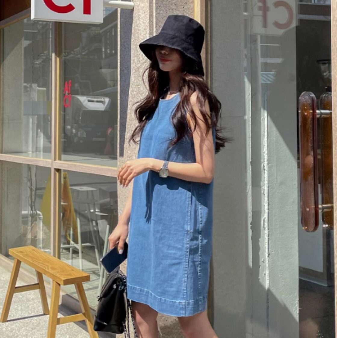 デニムワンピース レディース ワンピース ミニワンピース ノースリーブ