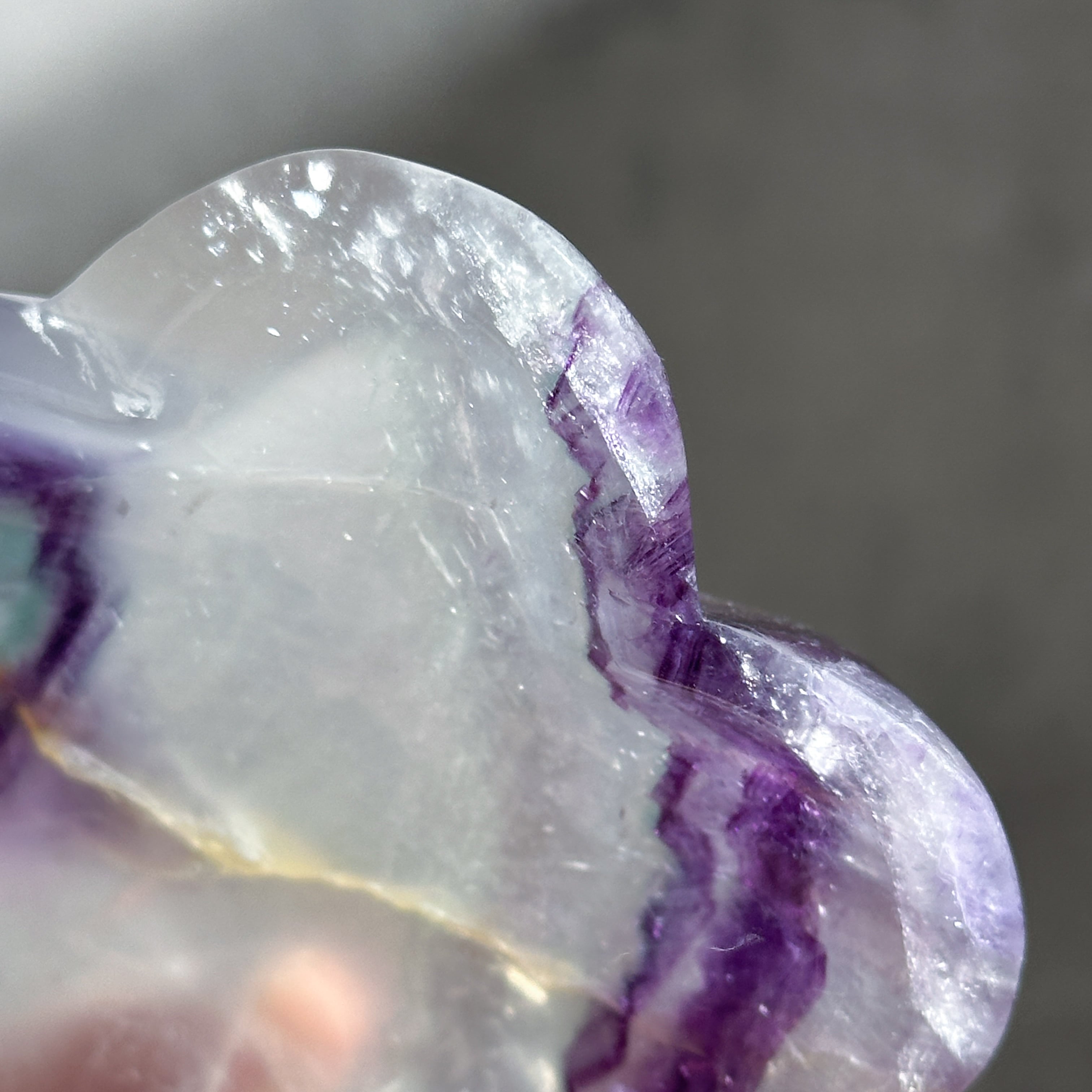 レインボーフローライト花型のうつわ03◇ RainbowFluorite ◇天然石