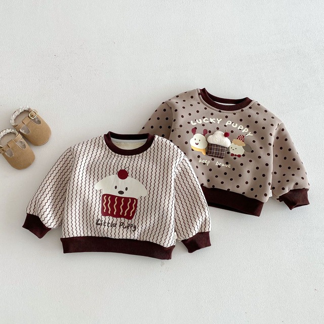 【BABY&KID】可愛いPUPPY柄トレーナー