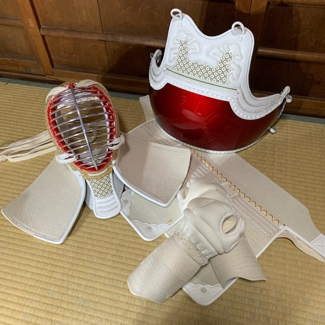 ひかり生成り白剣道具 5m/m織刺