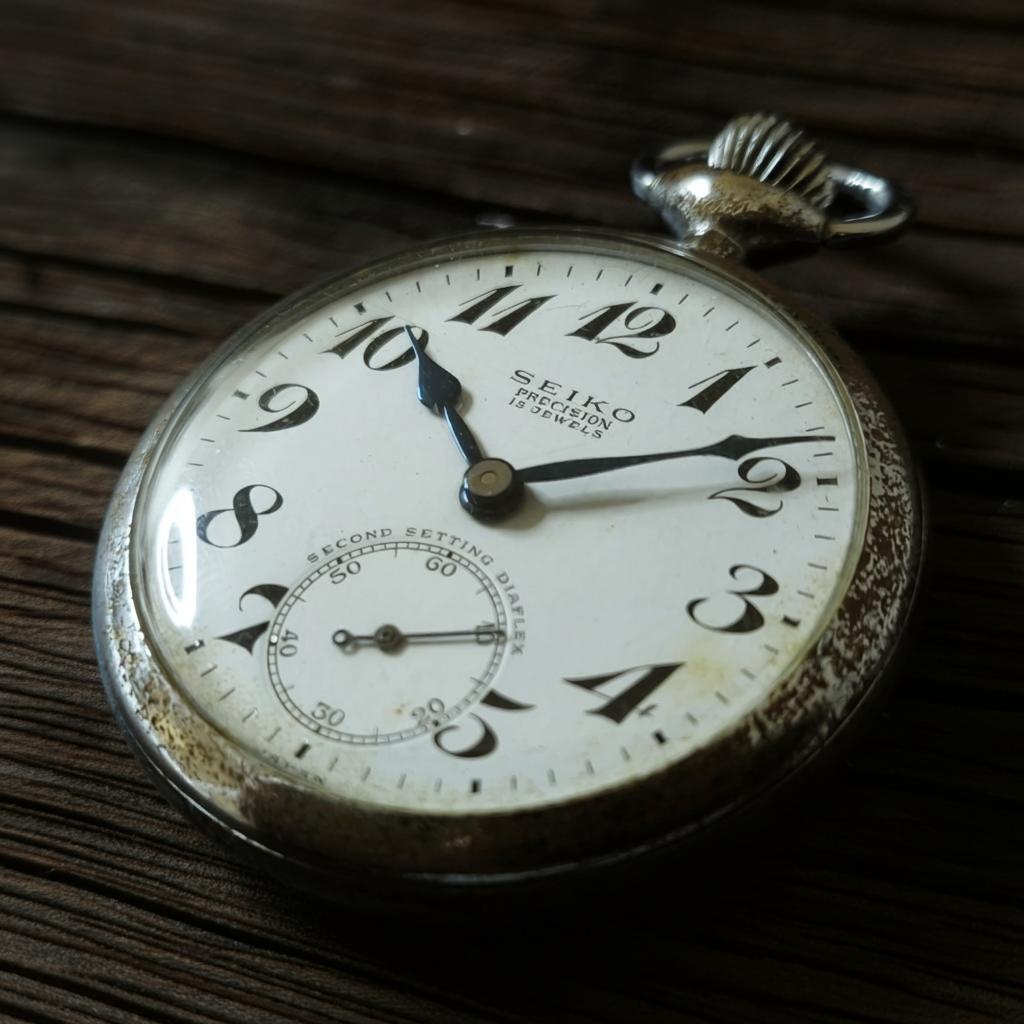 SEIKO 懐中時計 昭和48年製　国鉄　動作確認済み 19SEIKO】【15石】【昭38 中支 191 国鉄】SEIKO/セイコー SEIKOSHAロゴ