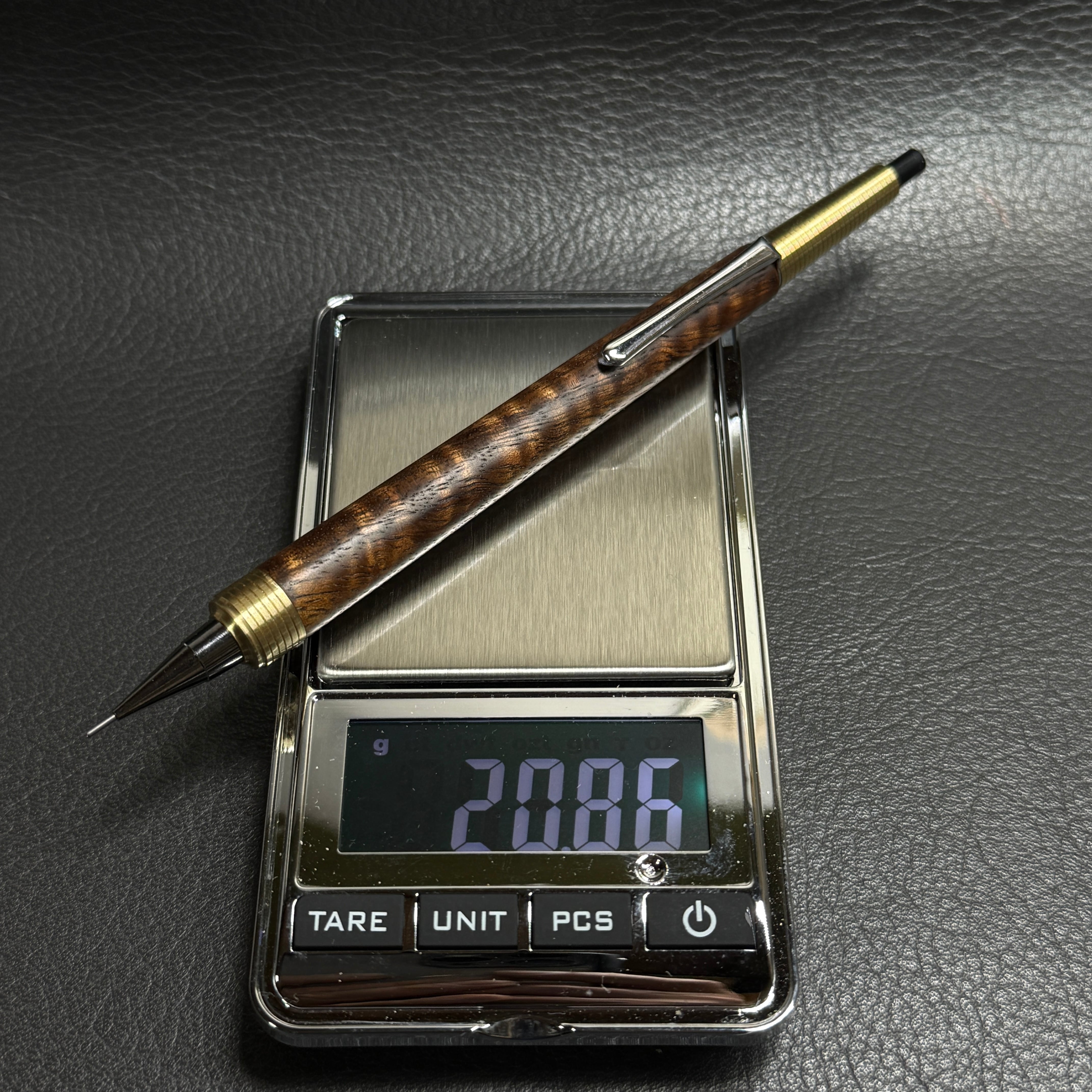 620ハワイアンコアカーリー PG-5用カスタム木軸 先端Φ11 真鍮 | handwood