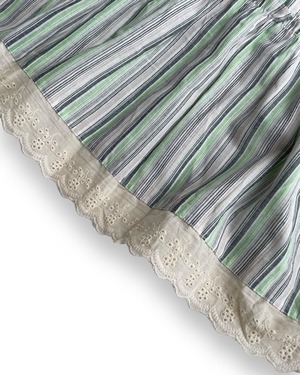 calm lace hem linen blend skirt <2color>