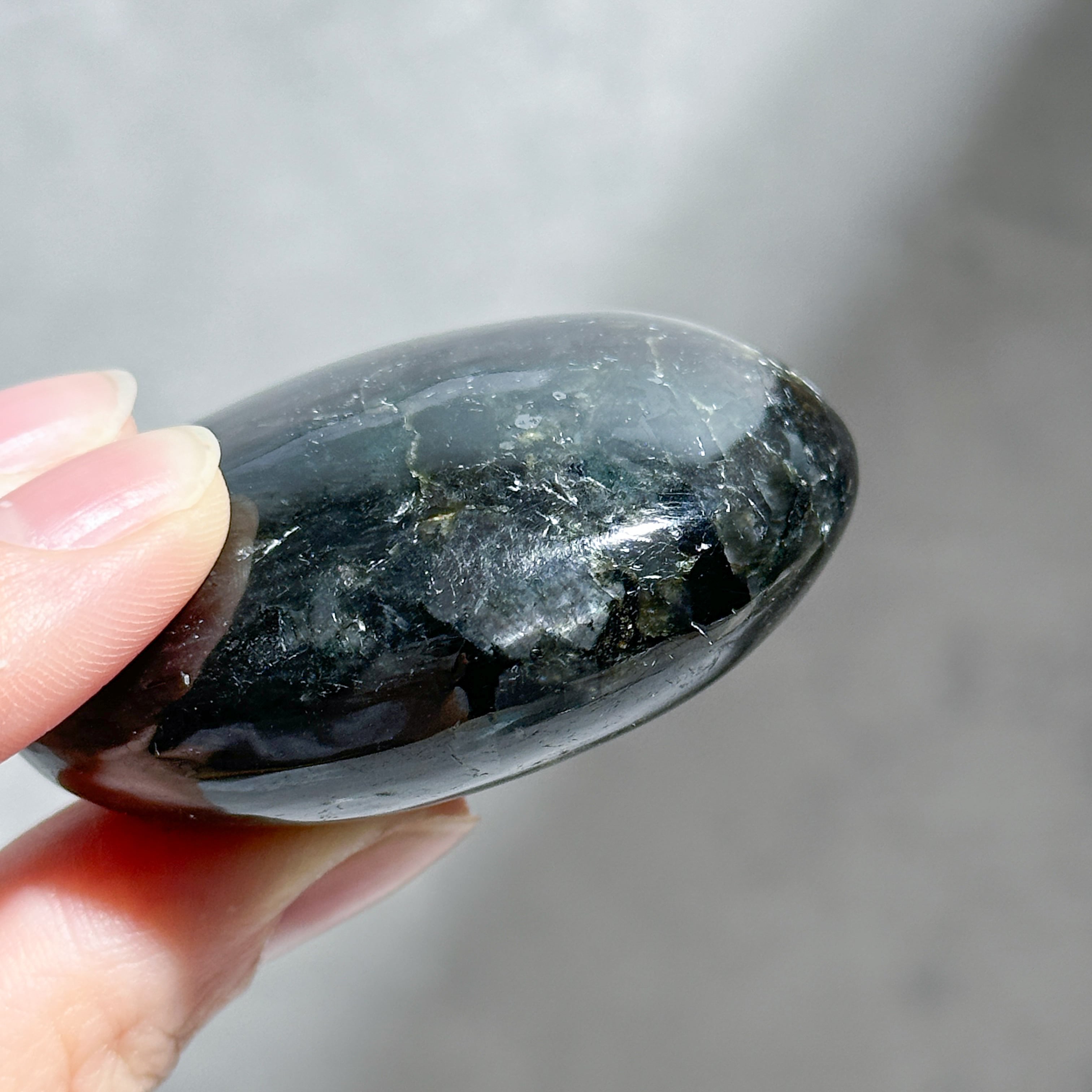 ラルビカイト パームストーン02◇ Larvikite palm stone ◇天然石