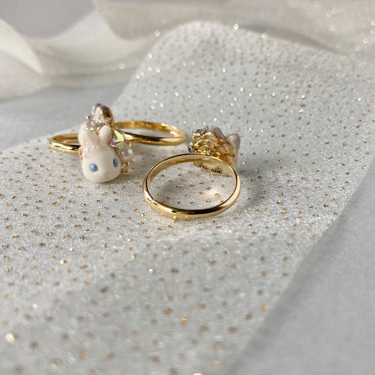 星うさぎリング（立ち耳）