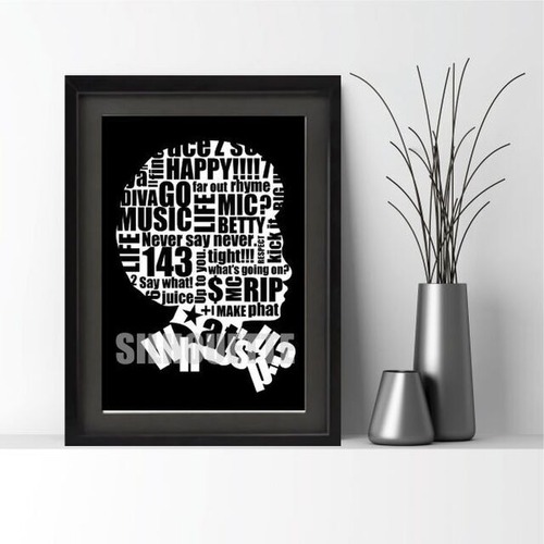 SILHOUETTE Art poster#Whtat's up？Afro(A3) 