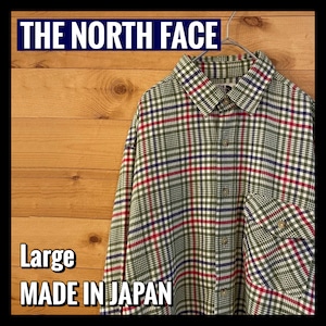 【THE NORTH FACE】 日本製 チェック柄 長袖シャツ 柄シャツ Lサイズ