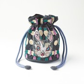 Nathalie Lete Beaded Drawstring Bag Blanche　ナタリーレテ　ガラスビーズ巾着ポーチ Blanche