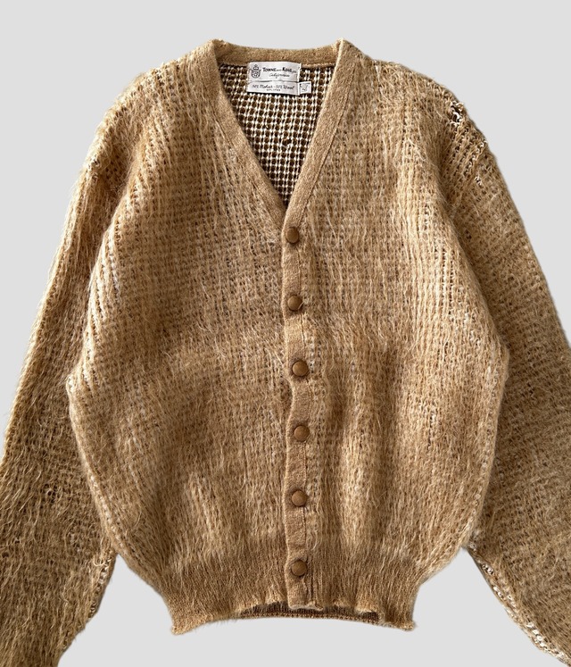 -TOWNE AND KING- Vintage 60s 42 Mohair Cardigan