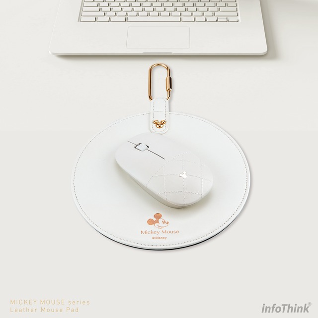 Infothink Disney公式 ワイヤレスマウス Wireless Mouse レザー Leather ディズニー Disney ミッキーマウス Mickey Mouse ホワイト 光学マウス White Iwm 100 Mkl White E Qualia イークオリア