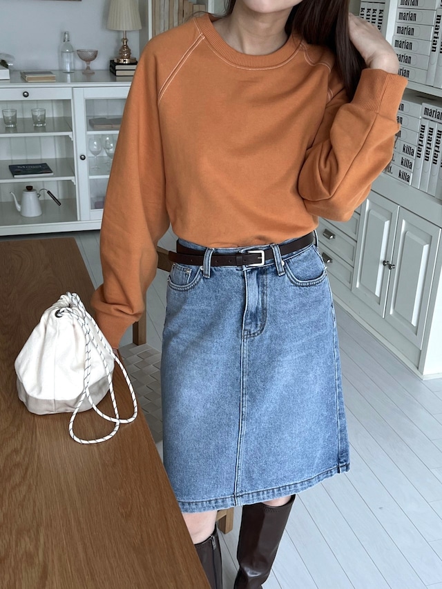 premium denim half skirt【 2size 】