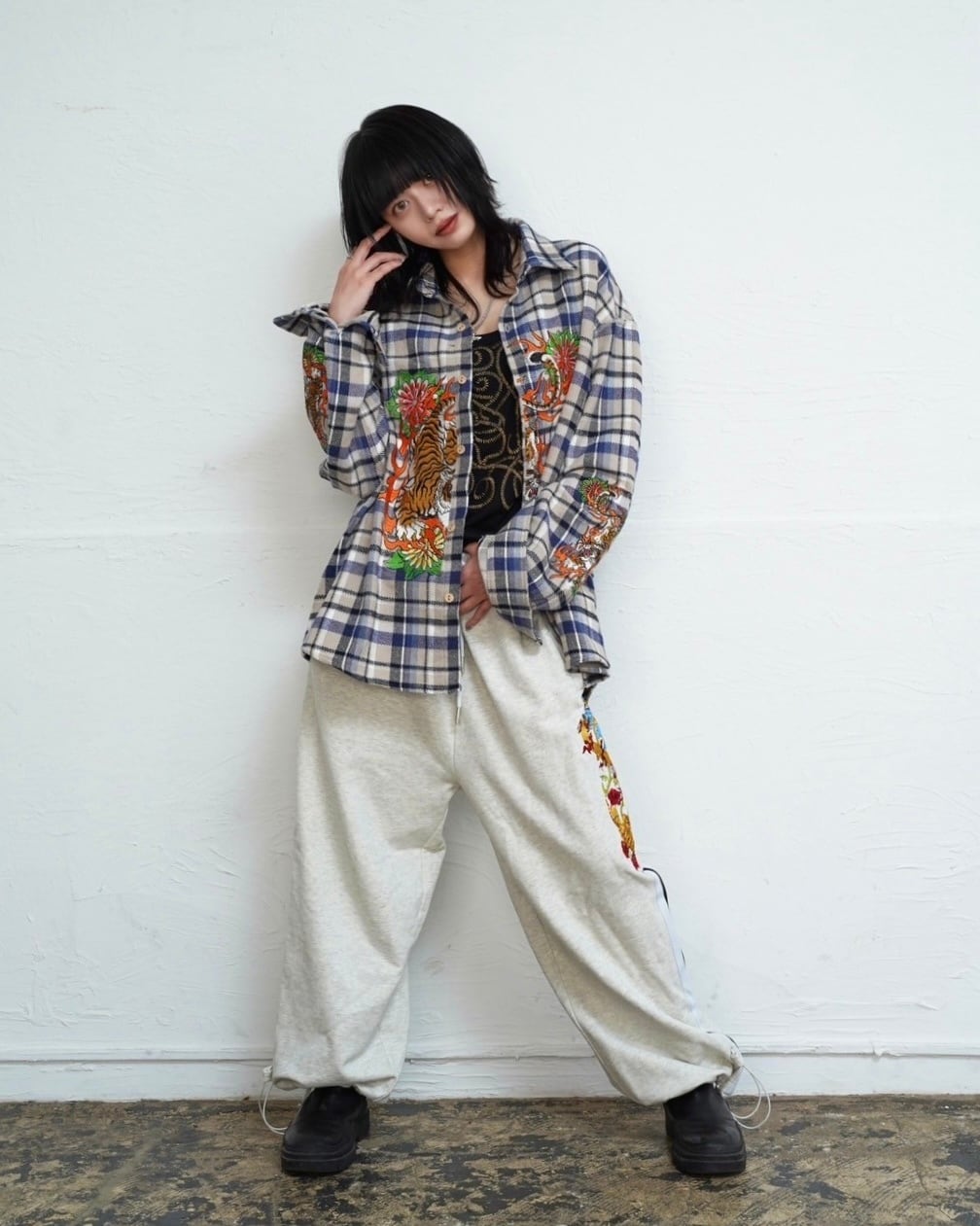 TIGER checked shirt | チュウカタベタイ TIGER checked shirt | チュウカタベタイ