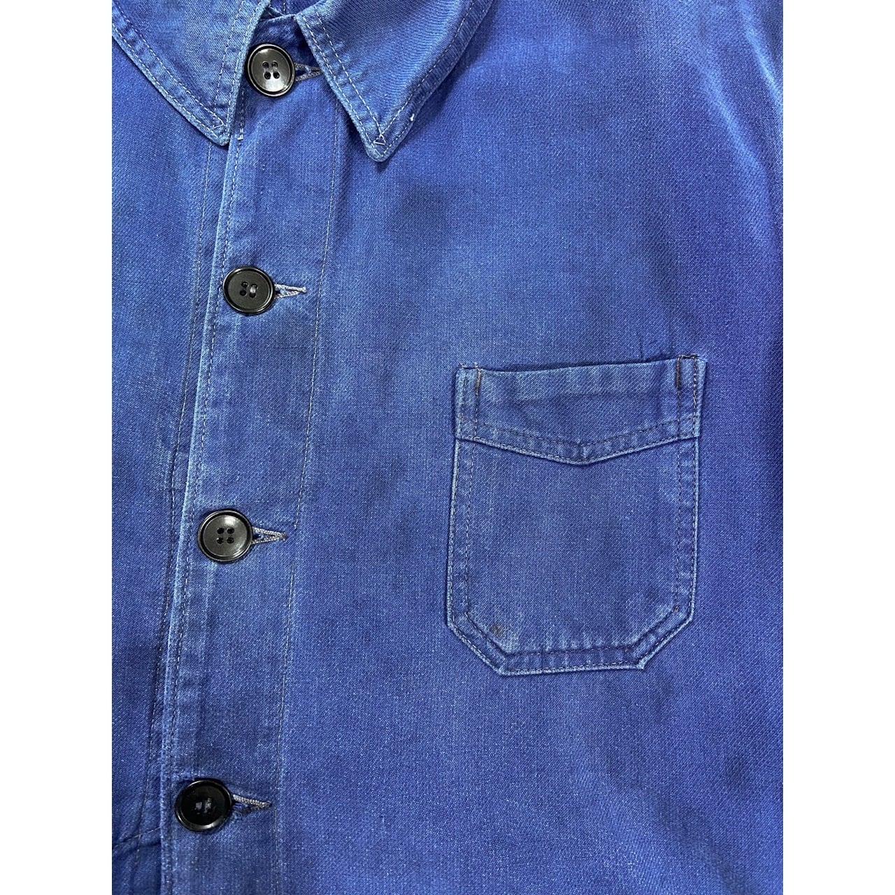 1940-50s】“Le Fort-Beau” French Cotton Twill Work Jacket With V