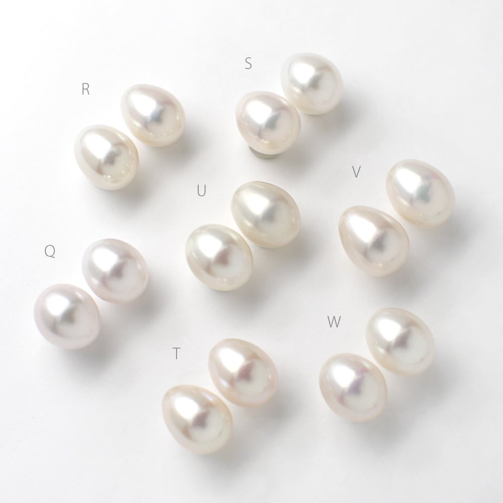 パールのしずく 淡水パール ピアス イヤリング / 約7.0×9.0mm ホワイト