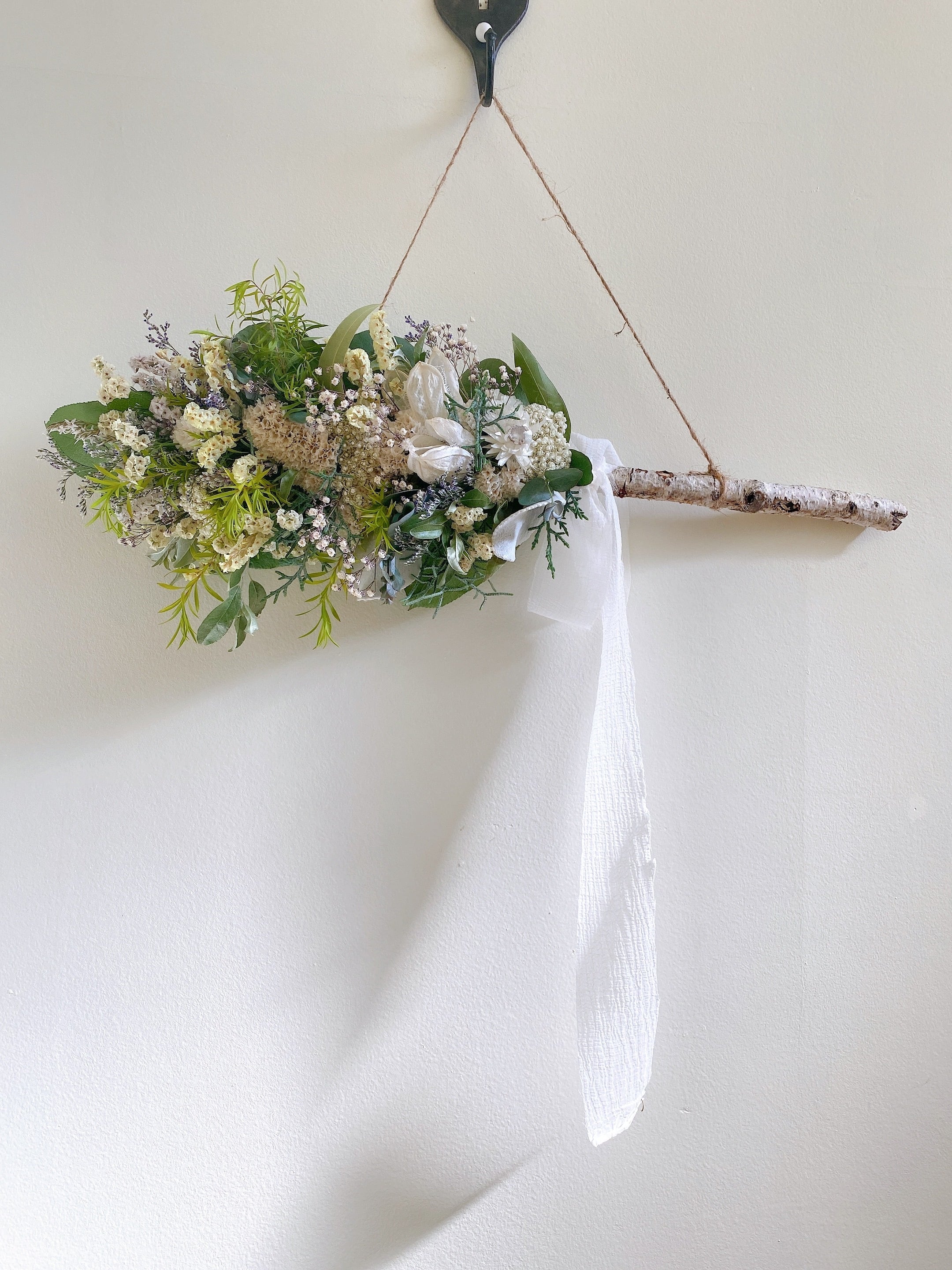 ガーデンスワッグボタニカルドライフラワー横長スワッグ