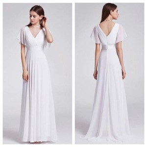 ★送料無料★11号（L)☆トップス部分がプリ－ツの美しいカラ－ドレス(OPN3282)