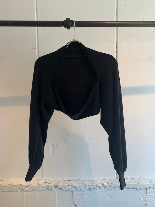 TAN   LONG SLEEVE BOLERO (Black)