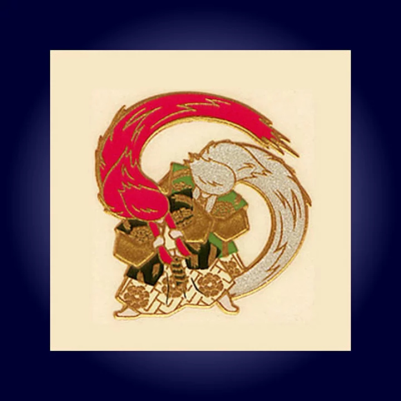 蒔絵シール「連獅子」