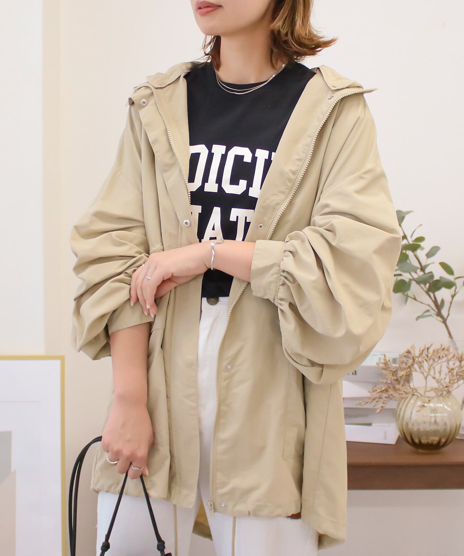 フード取り外しモッズコート