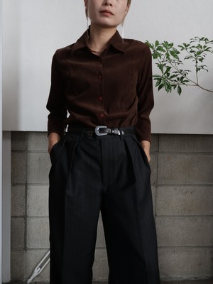 <vintage>faux suede compact shirt