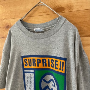 【Hanes】80s 90s USA製 Tシャツ プリント BURGHSCOTT サイズL ヴィンテージ ヘインズ US古着