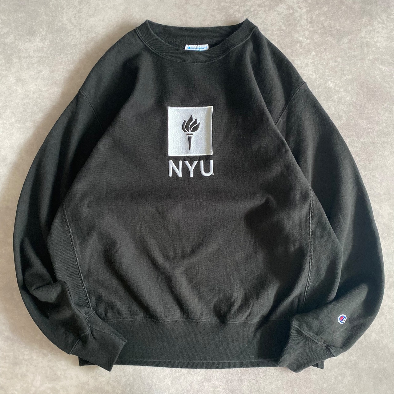 champion NYU reverse weave スウェットトレーナー