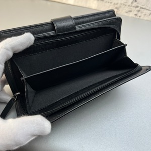 CHANEL シャネル ココマーク  カーフスキン 長財布 ブラック A-12178