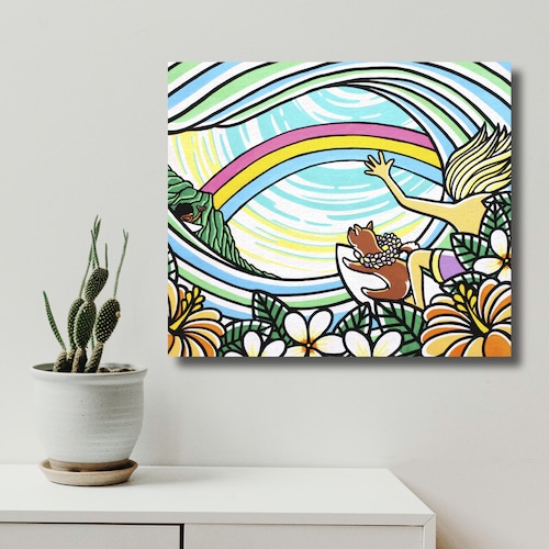 Art Panel F10（Surf With Dog）