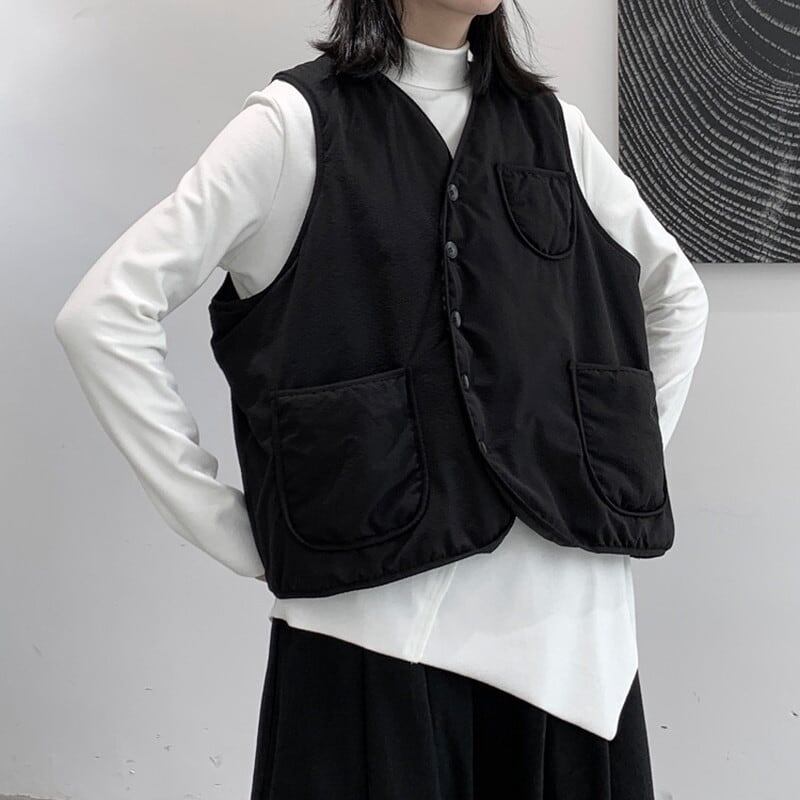 Asymmetry Curve Vest【TR3234】