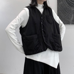 Asymmetry Curve Vest【TR3234】