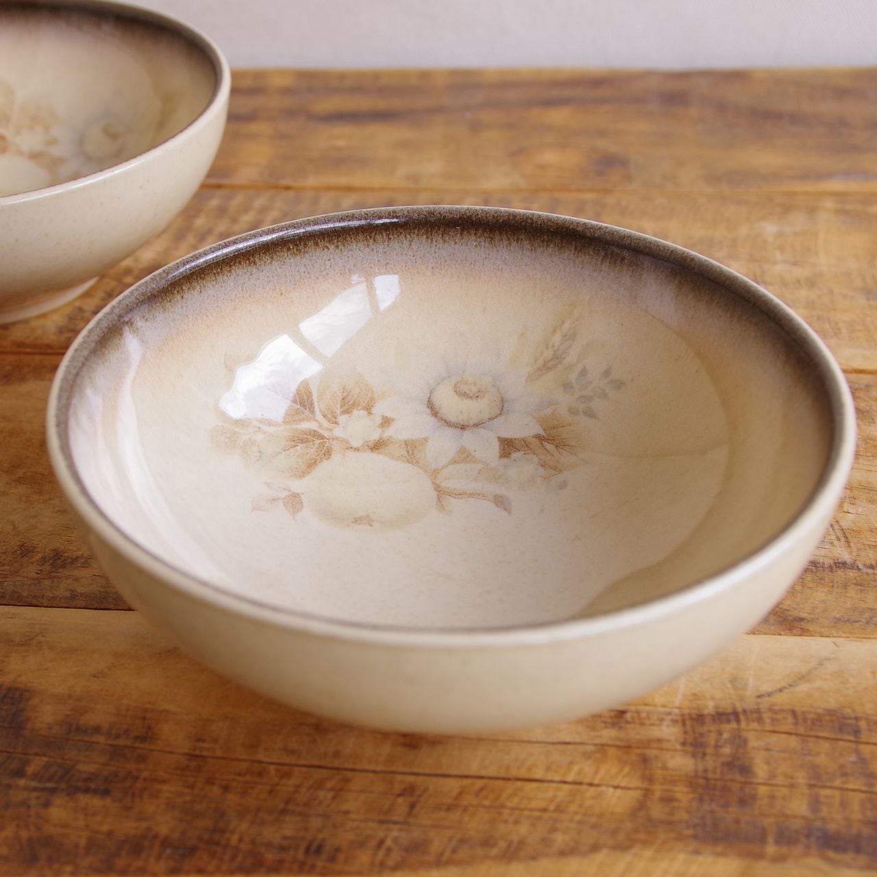 デンビー メモリーズ ブラウン 花柄 シリアルボウル 小鉢 15cm DENBY