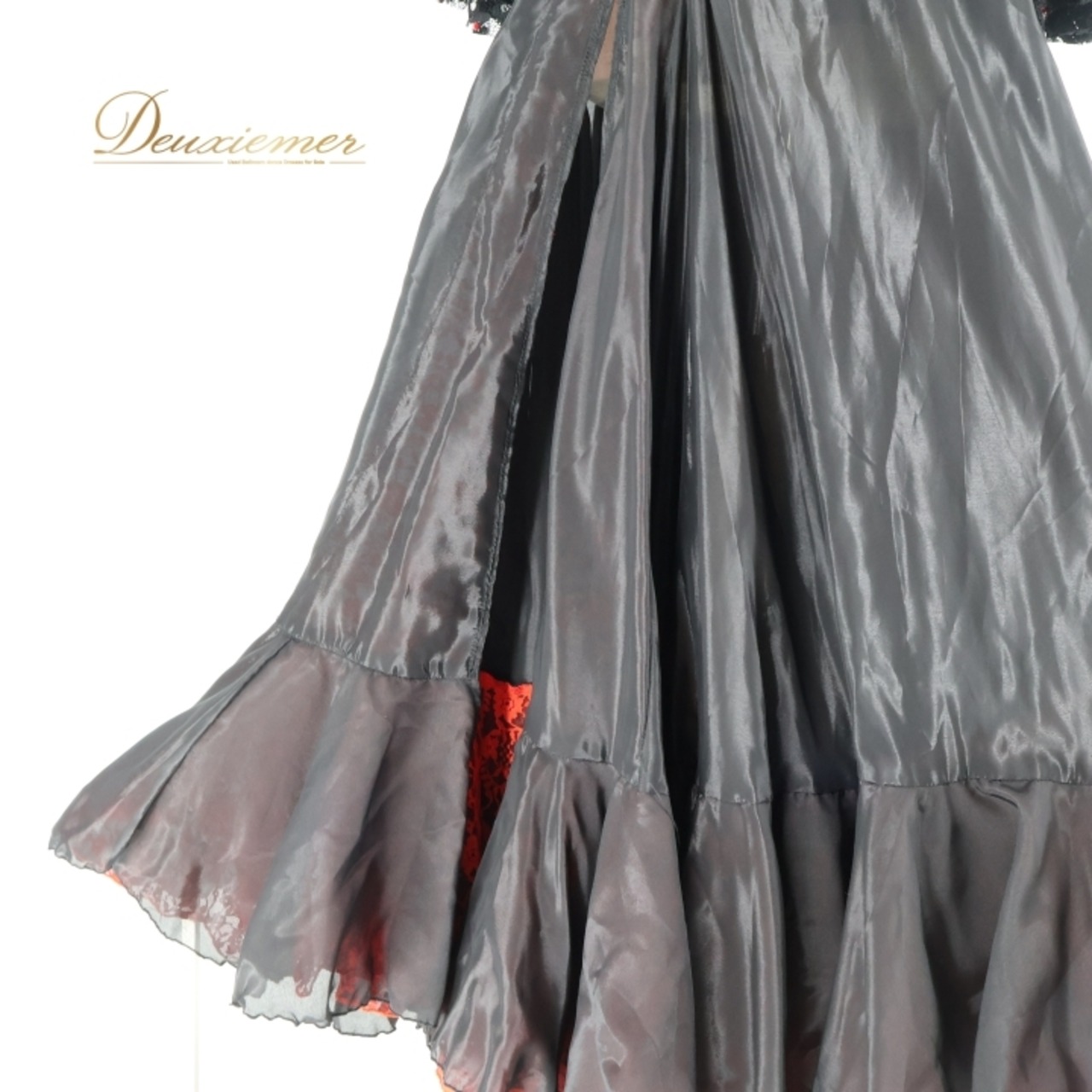 社交ダンス 衣装 ドレス ワンピース レース 黒 赤 レッド ブラック デモ 競技 ダンス パーティ 発表会 上品 ブラック系 レッド系 フォーマル ドレッシー スリット 胸パッド 透け感 エレガント 大人 パーティー用 おしゃれ 黒ドレス 赤ドレス 競技用ダンス