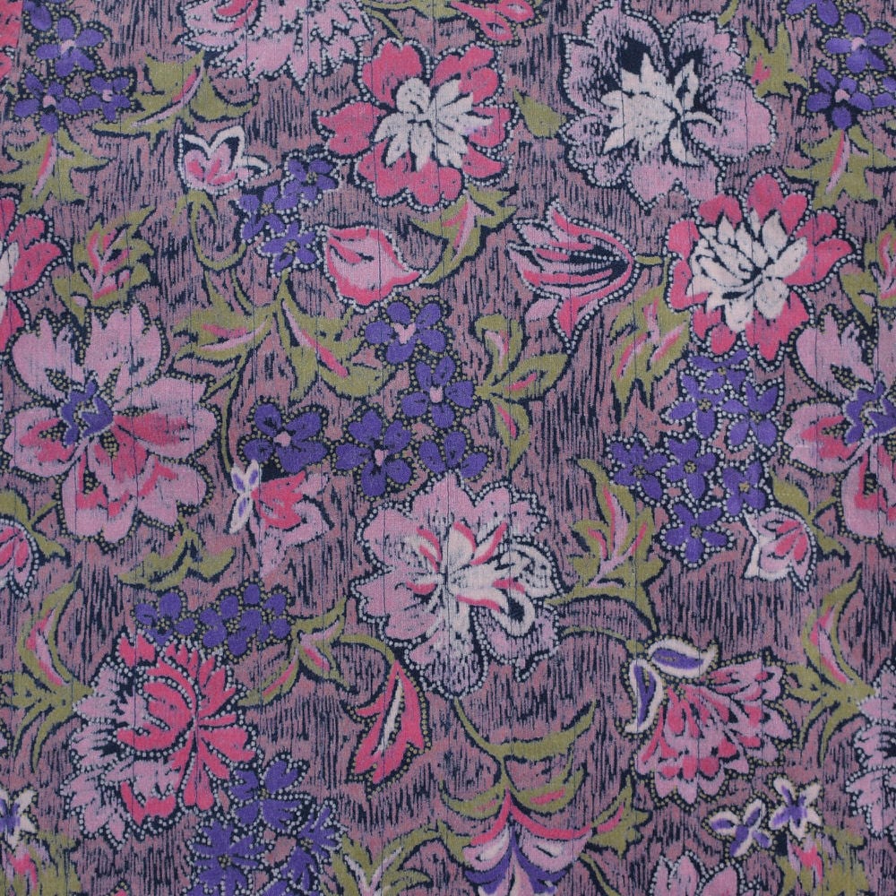 80s～ Kung Fu Jacket ストライプキルティング 花柄 チャイナ