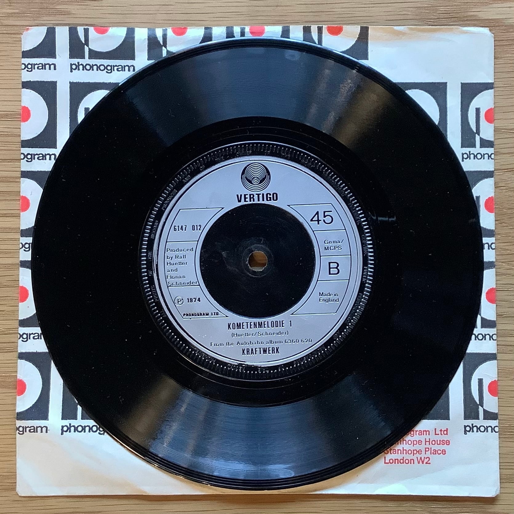KRAFTWERK / A: AUTOBAHN / B: KOMETENMELODIE 1 | Plastic Soul Records