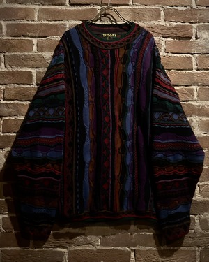 【Caka act3】“TOSANI” Vintage Loose 3D Knit