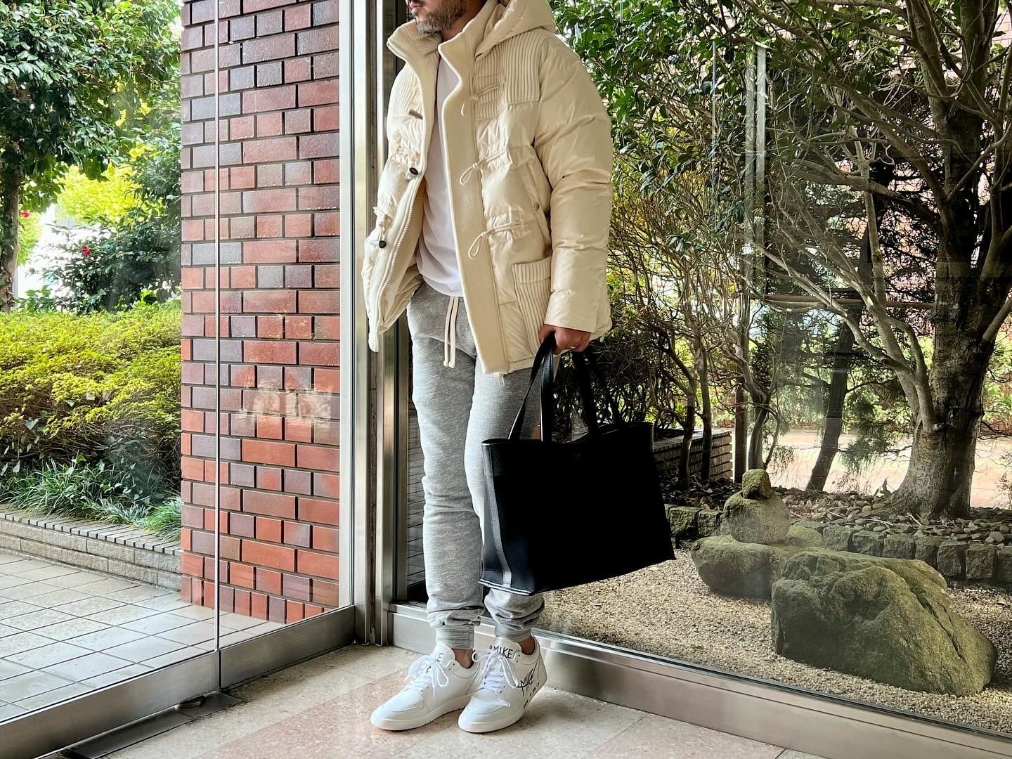 Bark バーク ベージュ ニット ダッフルコート ファー付き（Bark バーク 