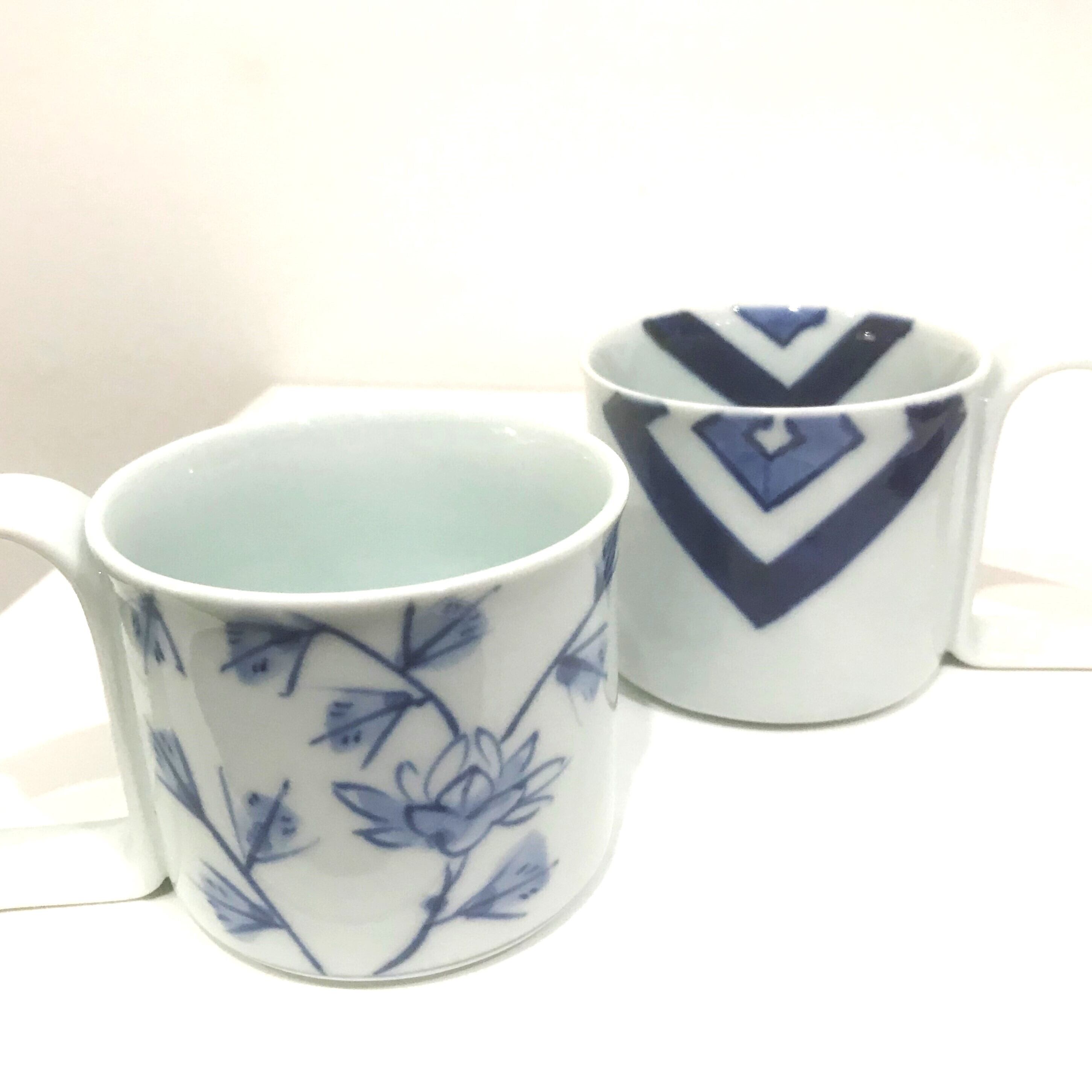 青と白の花柄スープカップ Amazon | スープカップ2個セット 美濃焼 線唐草UKスープカップ 軽量 花