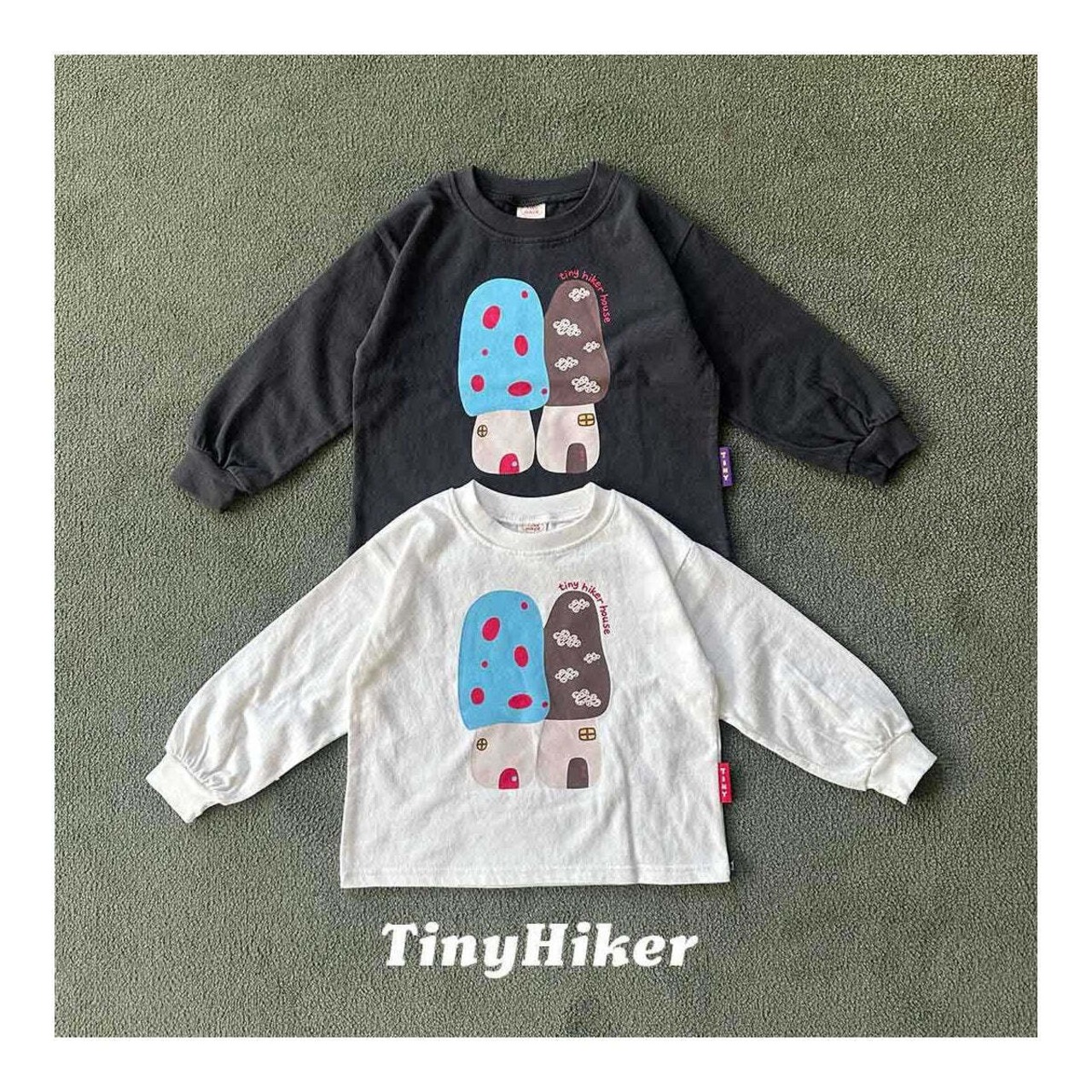 【取寄】Tiny Hiker マッシュルームTシャツ|冬服|韓国子供服