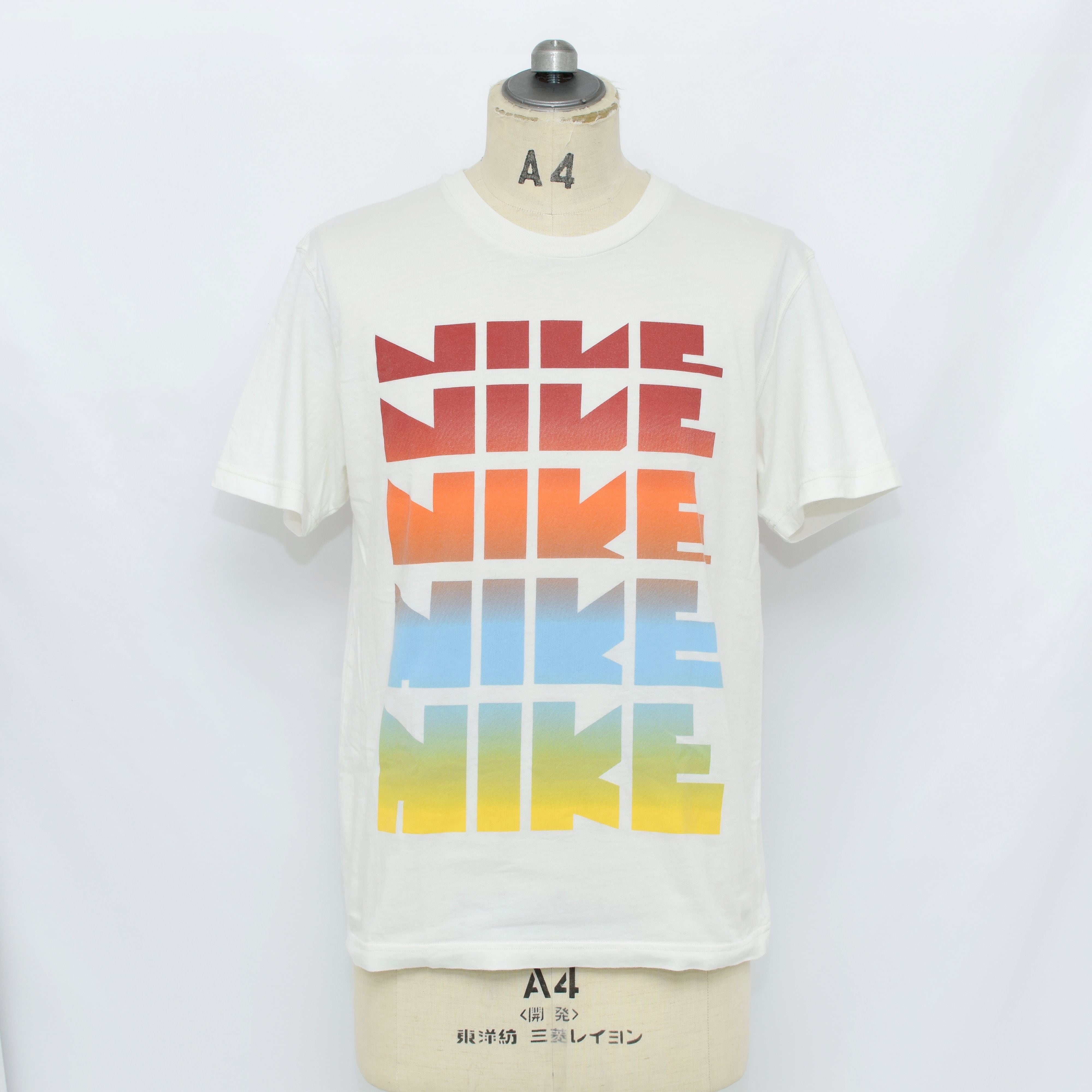 貴重 70s ビンテージ USA製 NIKE ナイキ レインボー ロゴ Tシャツ