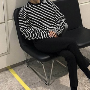 ルーズボーダーロングTシャツ　MT0080056