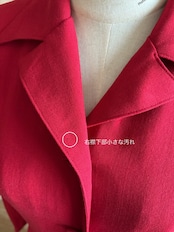 Claude Lema bright red wool dress-5042-10