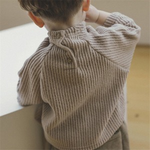 【BABY＆KID】韓国風 無地シンプル系長袖シャツ