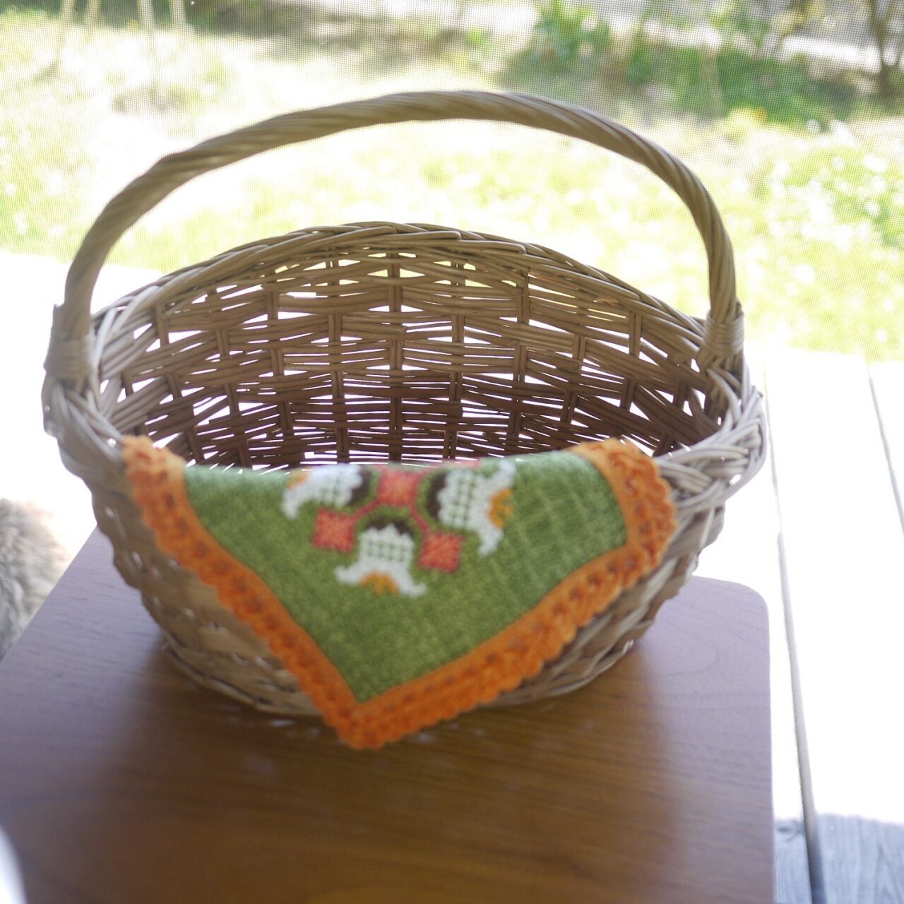 グリーンスクエア クロスステッチドイリー ドイツ